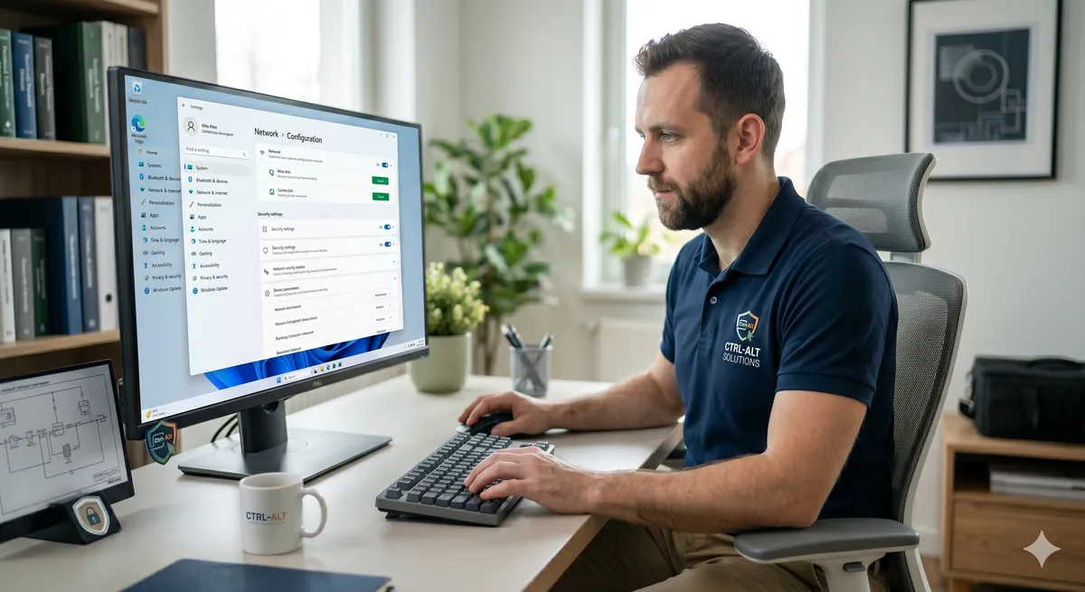 Technicien CTRL-ALT SOLUTIONS au travail